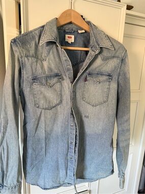Levi's Light Blue Denim Button-Down Shirt